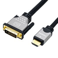 ROLINE Monitor Cable, DVI (24+1) - HDMI, M/M, black / silver, 1.5 m