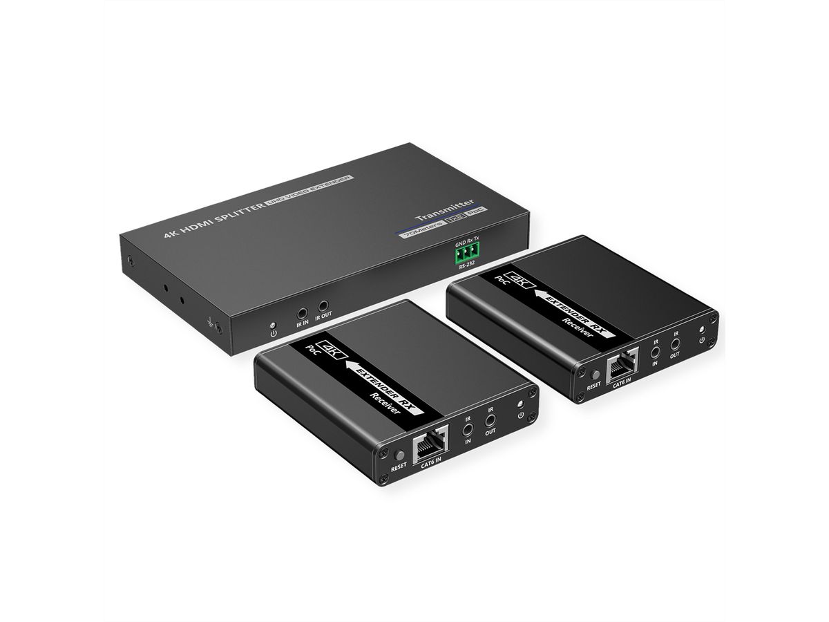VALUE HDMI Splitter 1x3, with Extender 1x2 over Twisted Pair, 40m