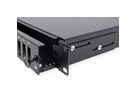 VALUE 19" FO Splice Box, empty, 1U, 24x SC DX / 24x LC quadruple, extendable
