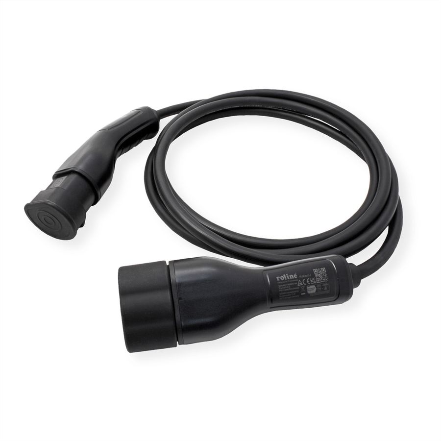 ROLINE EV Charging Cable Assembly Type2, 3-Phase, 480VAC (3P+N+E), 16 A, 11 kW, 7.5 m