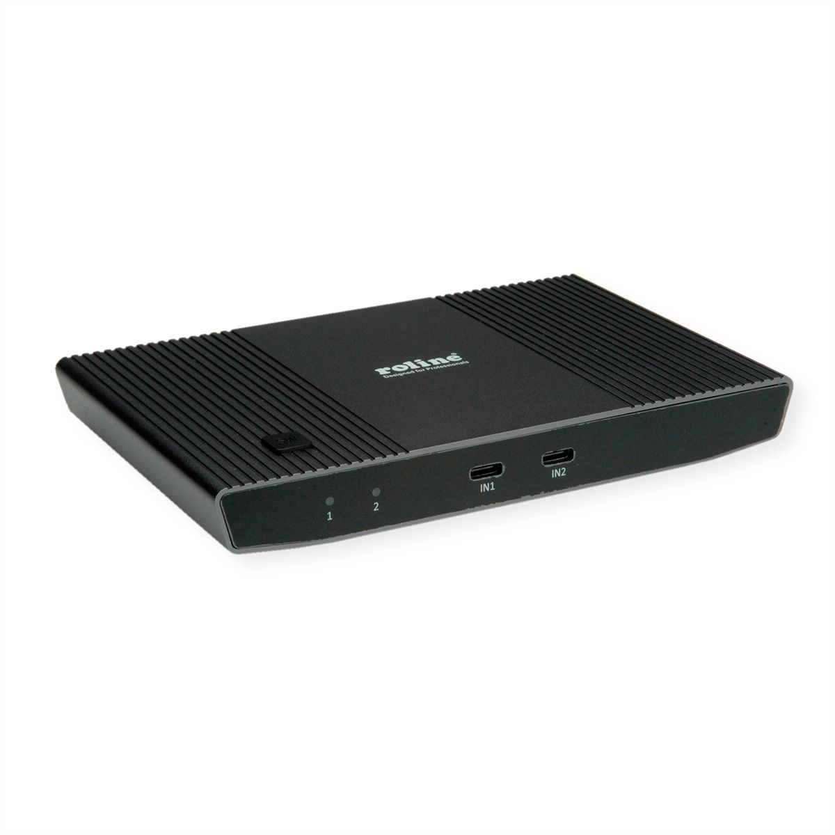 ROLINE KVM Switch, with USB Hub, HDMI 4K@60Hz, 2x USB A + 1x USB C