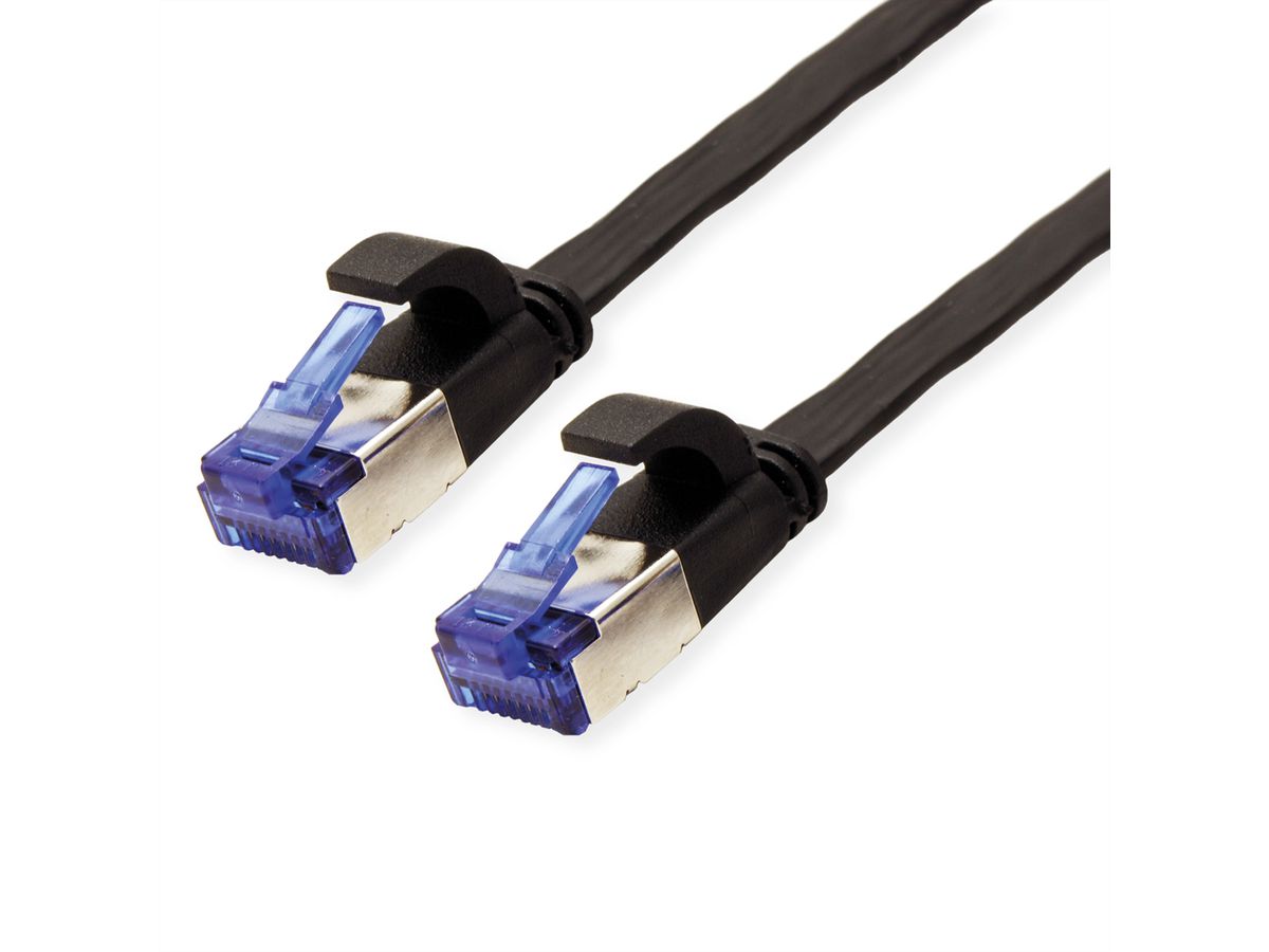 VALUE patch cable Cat.6A (Class EA) FTP, extra flat, black, 5 m
