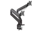 ROLINE Dual LCD Monitor Stand Pneumatic, Desk Clamp, Pivot, max. 15 kg, 5 Joints