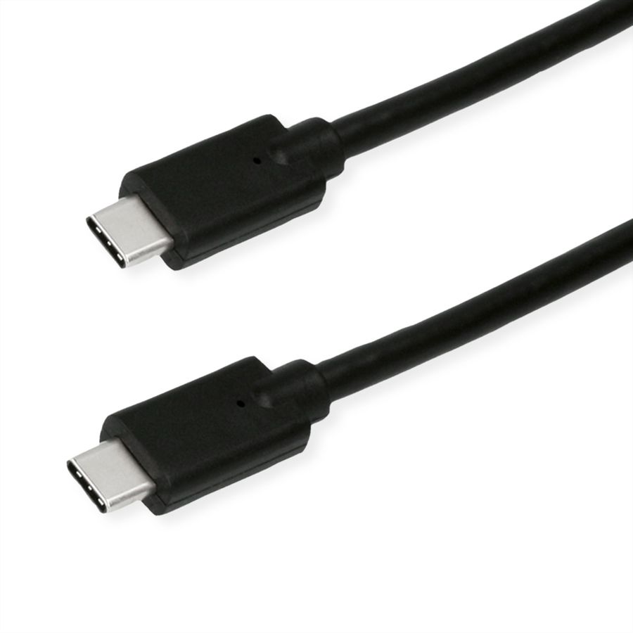 ROLINE GREEN USB 3.2 Gen 2x2 Cable, PD, C-C, M/M, 4K UHD-1, 20Gbit/s, Emark, 100W, black, 1 m