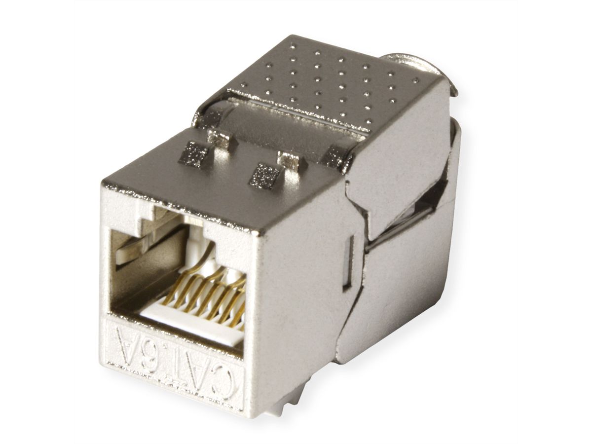 VALUE Keystone Jack, Cat.6A (Class EA), RJ-45, STP, tool-free, SLIM