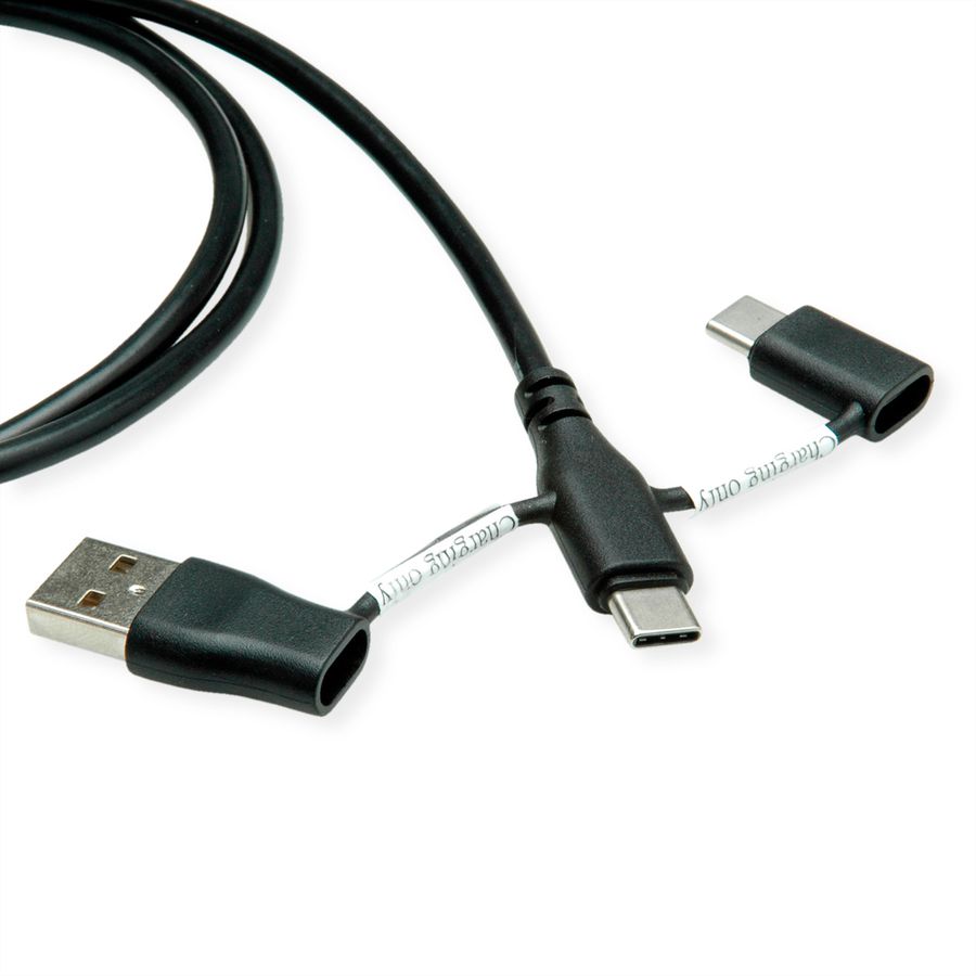 ROLINE USB 2.0 Cable, C-C, with A+C Data Lane Blockers, 1 m