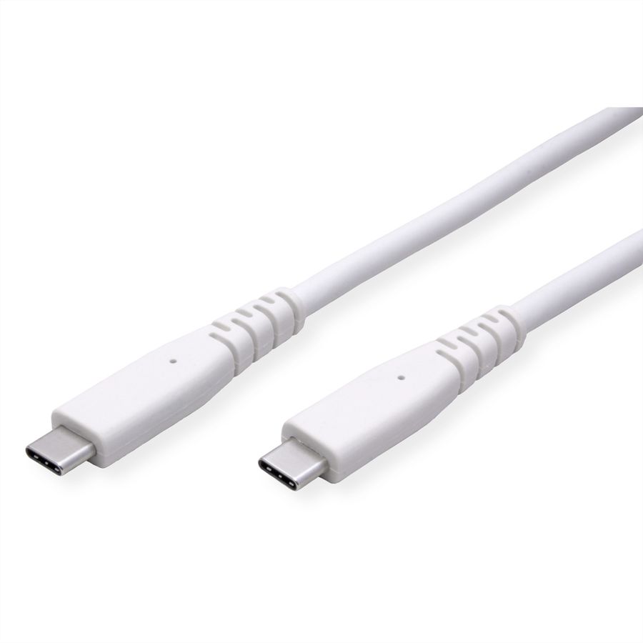 VALUE USB 3.2 Gen 2 Compatible Cable, C-C, M/M, 4K UHD-1, 10Gbit/s, Emark, 60W, white, 5 m