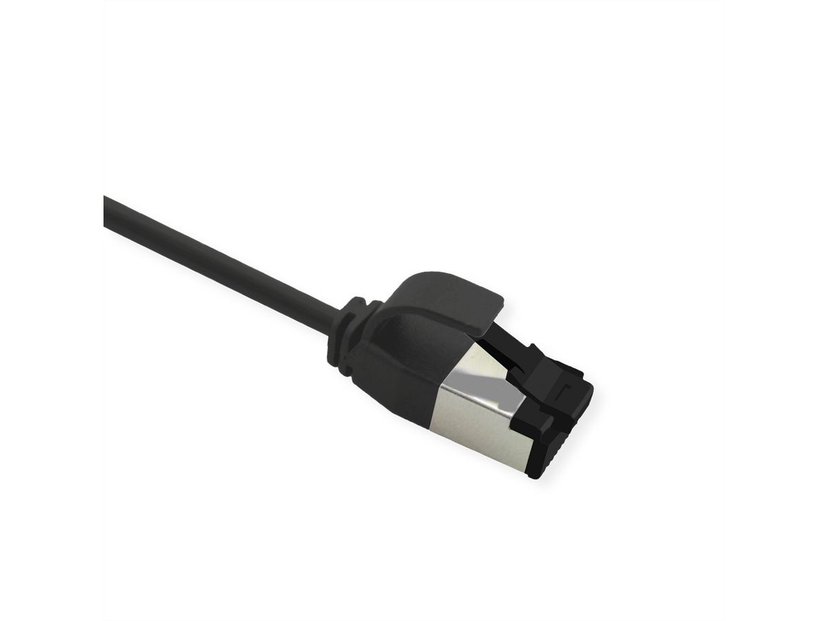 ROLINE U/FTP Patch Cord Cat. 8.1 (Class I), LSOH, SLIM, black, 2 m