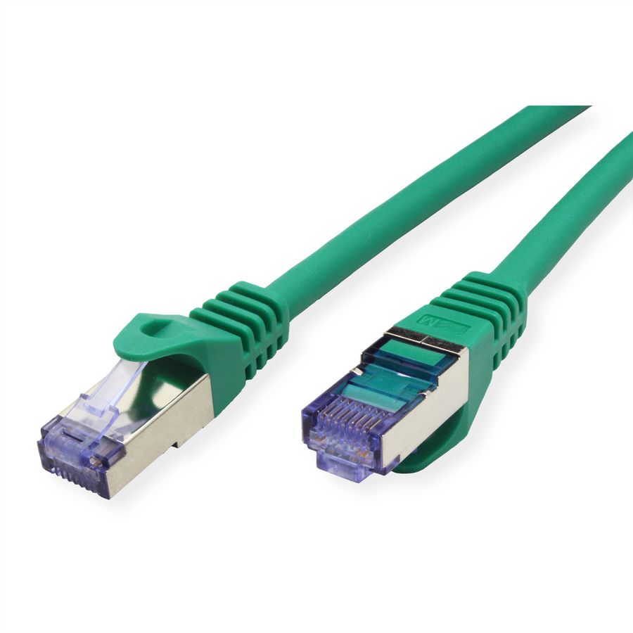 ROLINE S/FTP Patch Cord Cat.6A, Component Level, LSOH, green, 7.5 m
