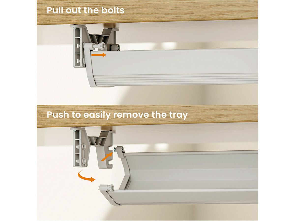 ROLINE Cable Organizer, Under Desk Mount, white, 85.8 cm