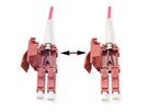 ROLINE Fibre Optic Jumper Cable, Duplex, 50/125µm, OM4, LC/LC, UNIBOOT, violet, 3 m