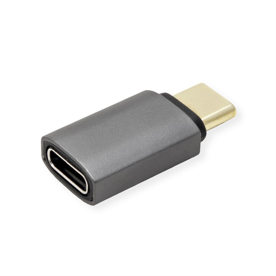 ROLINE Adapter, USB4 Gen 3x2, Aluminum, Type C, M/F, silver