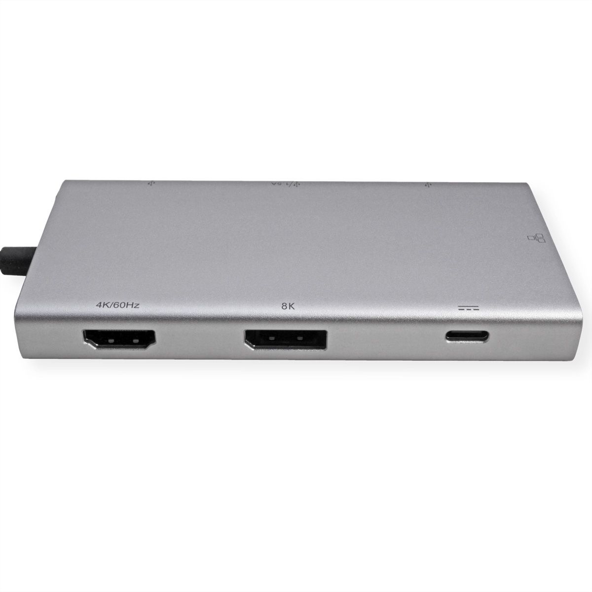 VALUE Dockingstation, HDMI+DP 4K60, 1x C USB3.2Gen1 + 2x A USB3.2 Gen1, 1x Type C PD, 1x RJ45