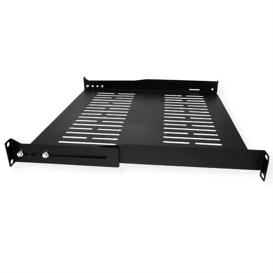 VALUE 19"-Fixed Shelf, 485 x 400mm, 1U, max. 25kg, black