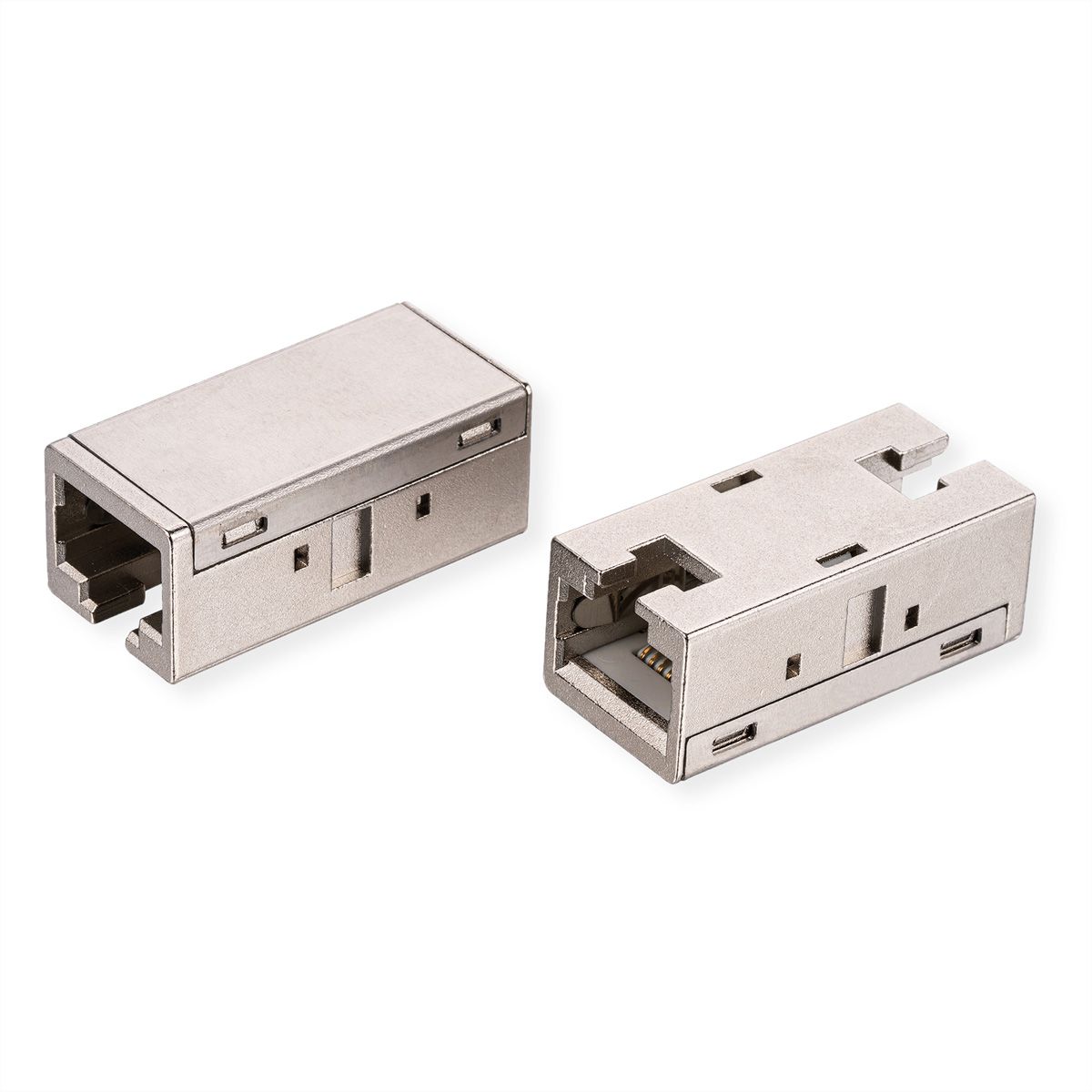 ROLINE RJ-45 Modular Coupler, Cat. 6A (Class EA), shielded, metal housing