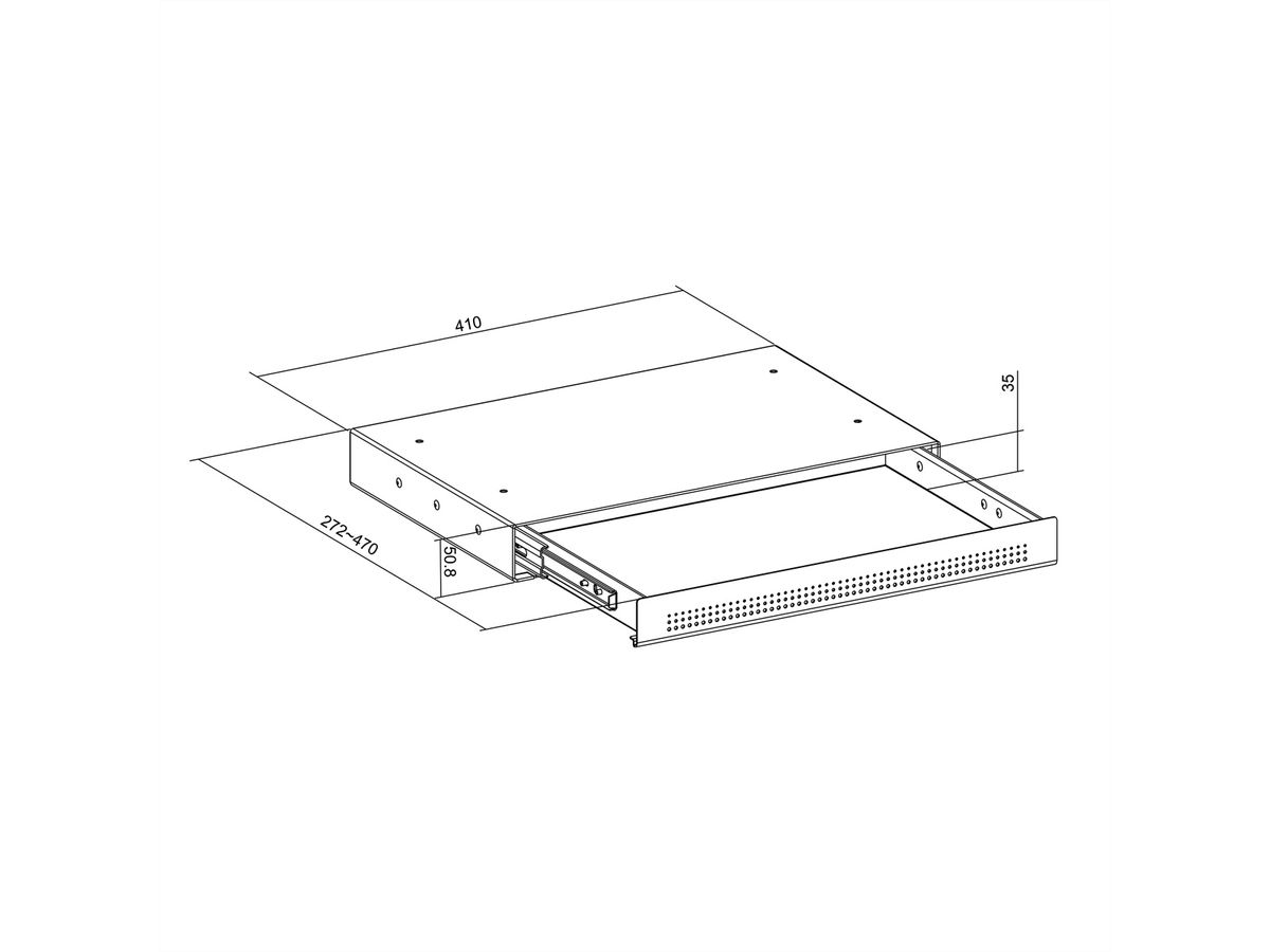 ROLINE Underdesk Mount Storage Drawer