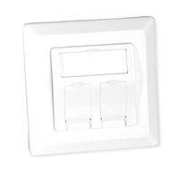 ROLINE Flush Mount Wall Oulet for Keystones, 2-port
