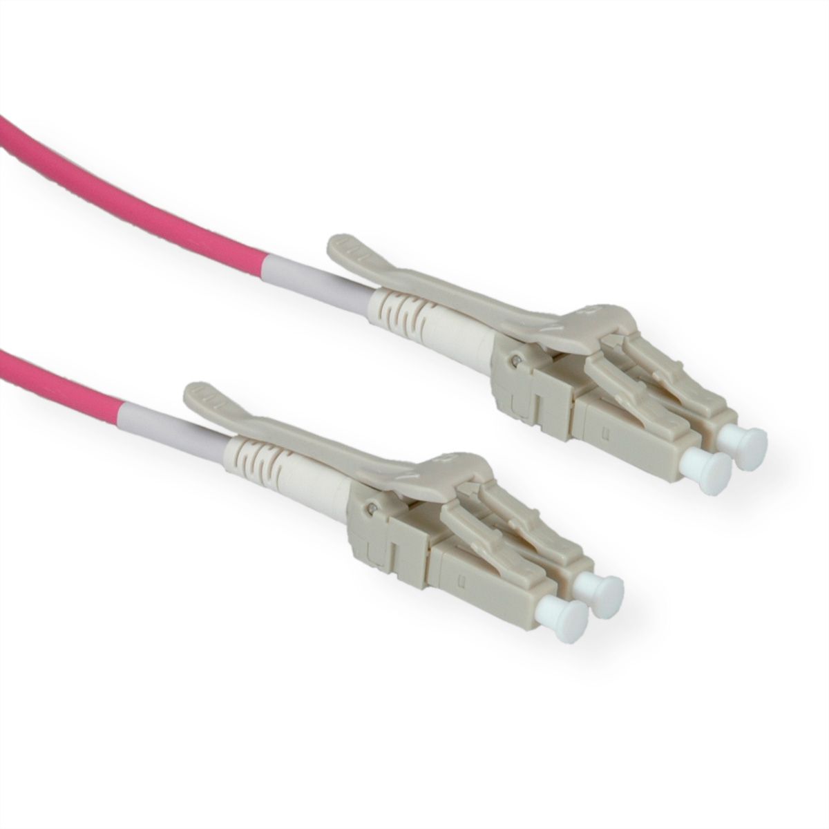 ROLINE FO Jumper Cable 50/125µm OM4, LC/LC, LSOH, Low-Loss, Data Center, violet, 5 m