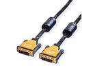 ROLINE GOLD Monitor Cable, DVI (24+1), Dual Link, M/M, 1 m