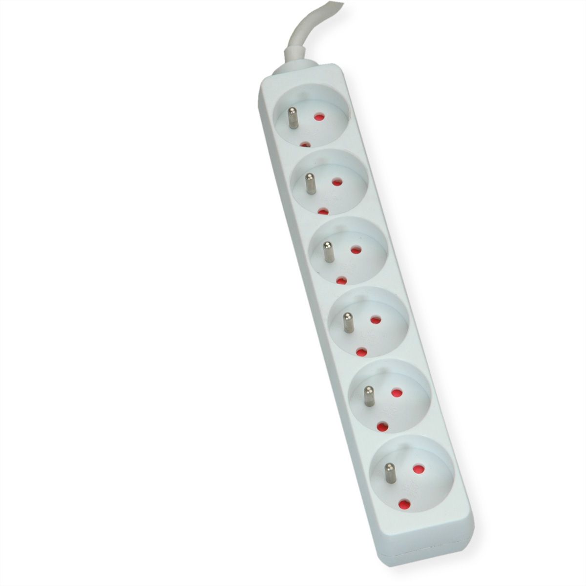 VALUE Power Strip, 6-way UTE, white, 3 m