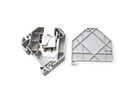ROLINE Keystone Holder, empty, DIN-RAIL, 45°