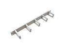 VALUE 19" 1U Cable Management Plate, C-Type, 5 Hooks, grey