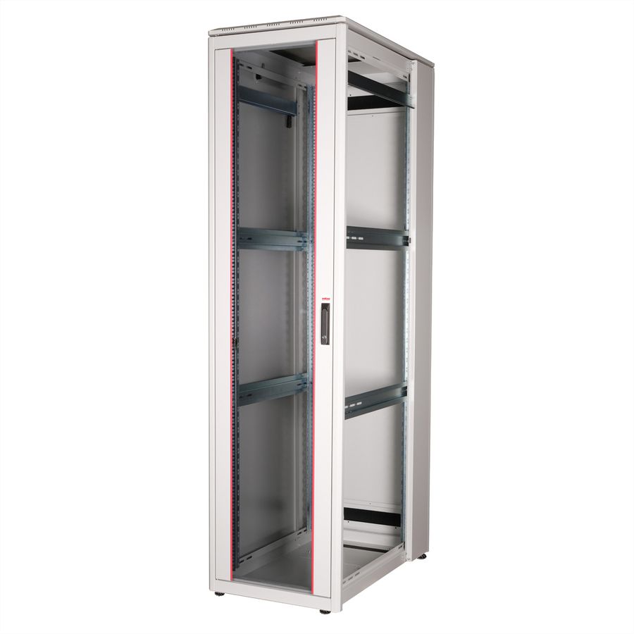 ROLINE 19-inch Network Cabinet Pro 47 U, 600x1000 WxD glass door grey