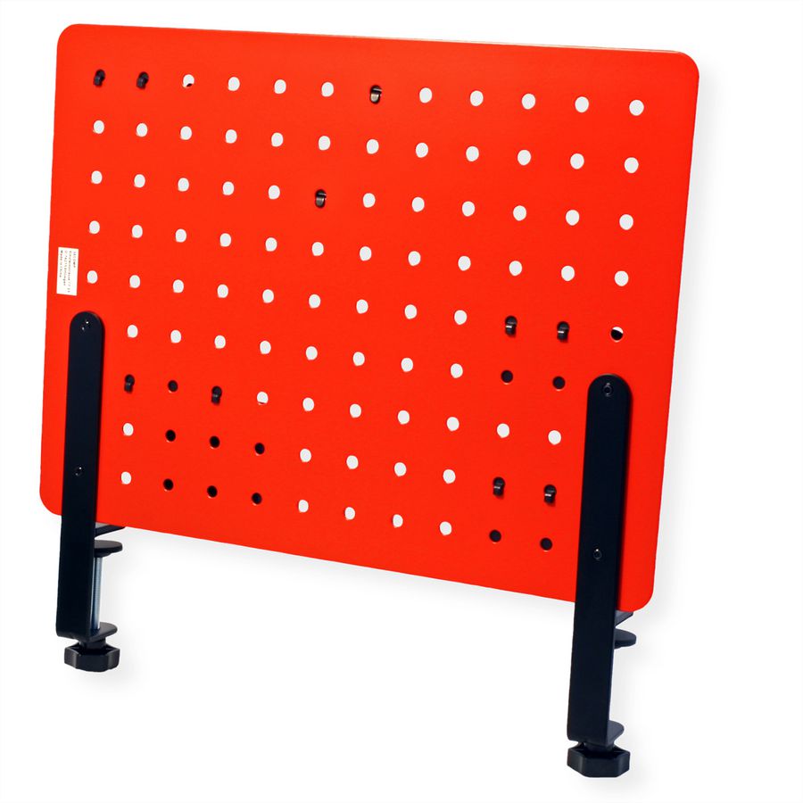 VALUE Gaming-/Office Clamp Mount Pegboard, red