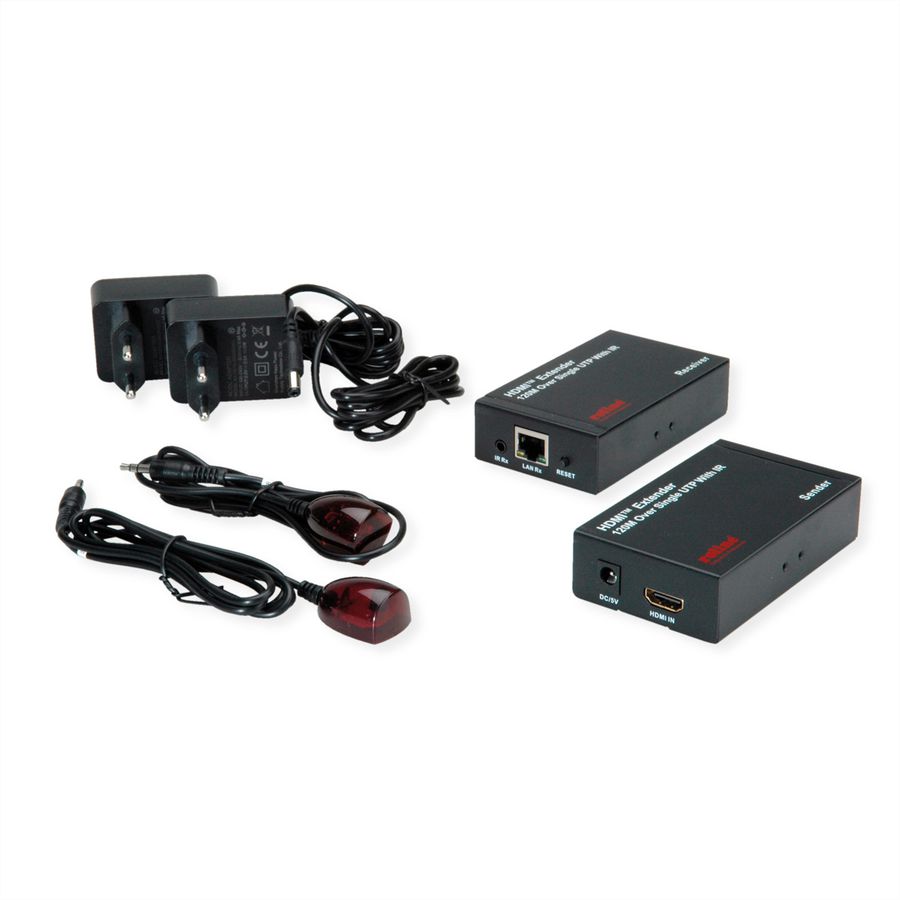 ROLINE HDMI over IP Extender, 1080P, 120 m, W/IR