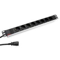 ROLINE 19" PDU for Cabinets 8x 2300W, IEC320 C14 M, silver, 2 m
