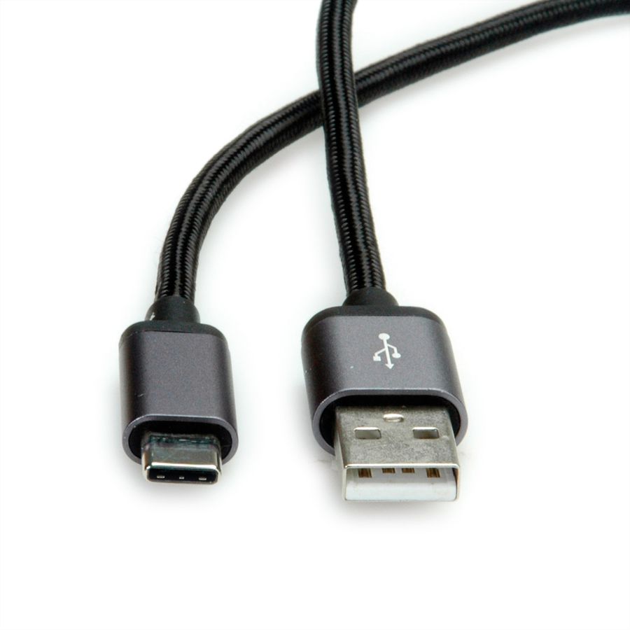 ROLINE USB 2.0 Cable, C - A, M/M, black, 3 m