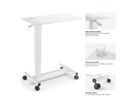 ROLINE Gas Spring Side Table / Workstation, height adjustable, white