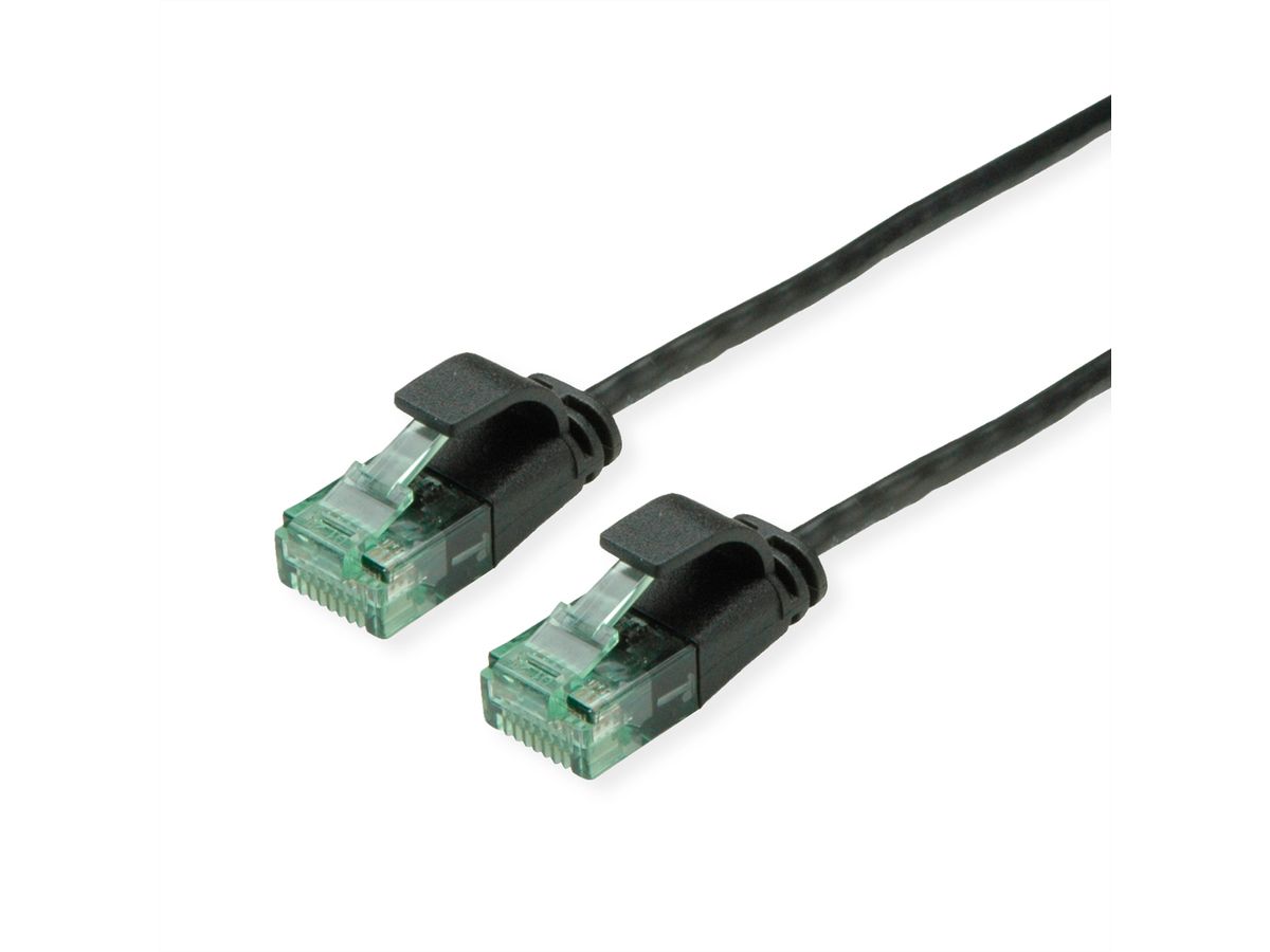 ROLINE RM UTP Data Center Patch Cord Cat.6A (Class EA), Slim, black, 1.5 m