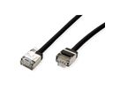 ROLINE U/FTP Data Center Patch Cord Cat.6A (Class EA), LSOH, Slim, Ultra Short Connector, black, 1.5 m