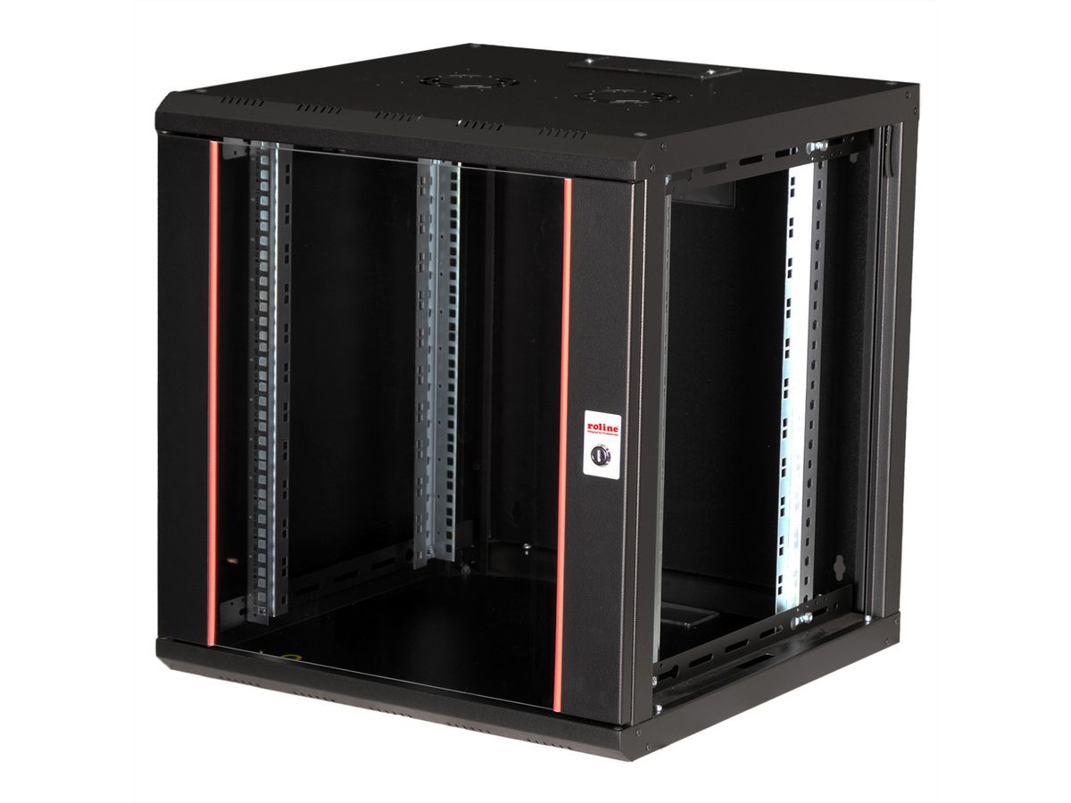 ROLINE 19-inch wall-mounted housing Pro 12 U, 600x600 WxD black
