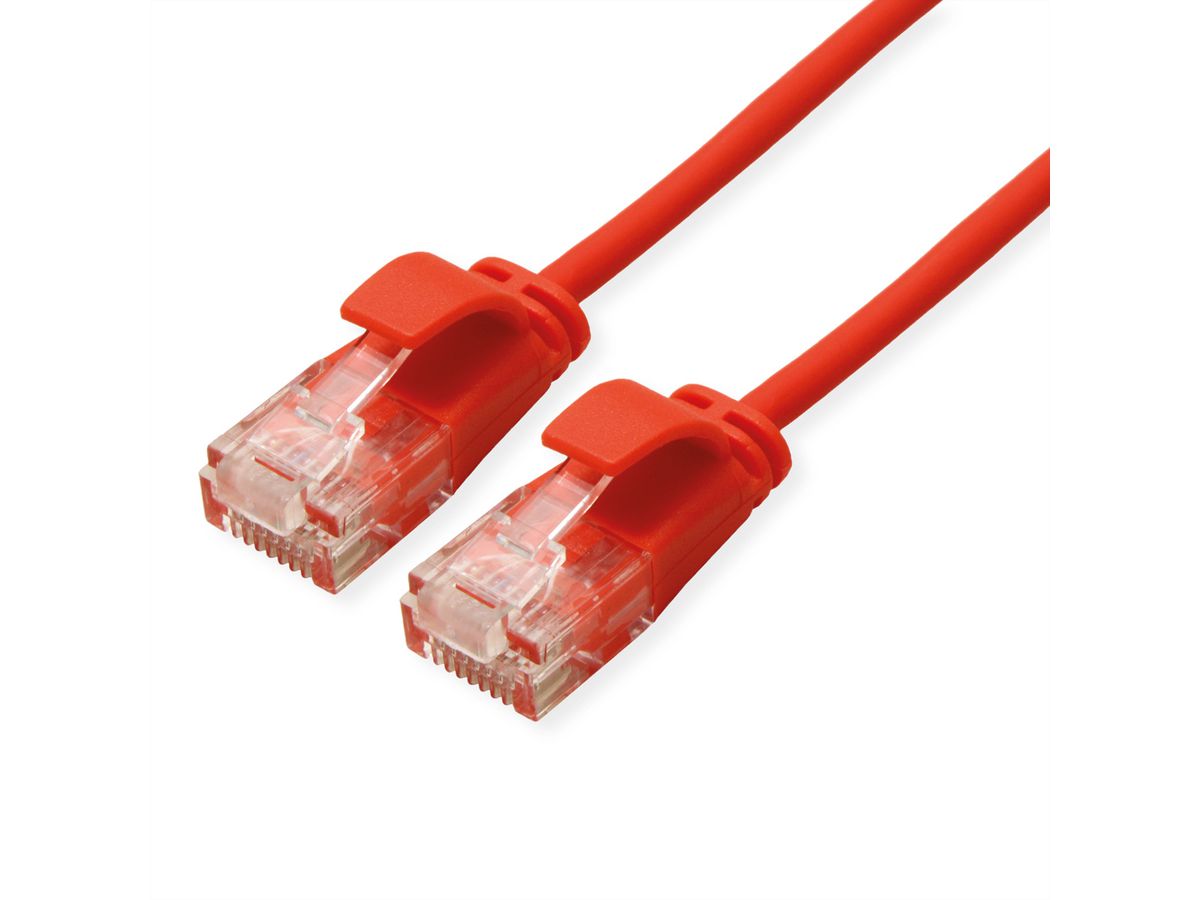 ROLINE GREEN UTP Data Center Patch Cord Cat.6A (Class EA), LSOH, Slim, red, 0.5 m