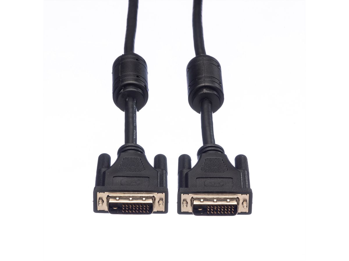 ROLINE DVI Cable, DVI (24+1), Dual Link, M/M, 3 m