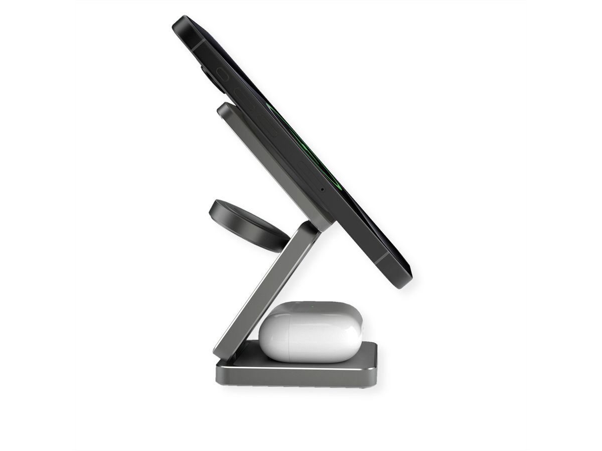 ROLINE 3-in-1 Wireless Foldable Charging Stand, for Samsung Devices