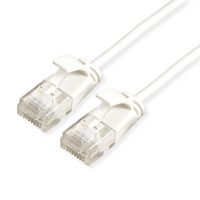 ROLINE UTP Data Center Patch Cord Cat.6A (Class EA), LSOH, Slim, white, 0.15 m