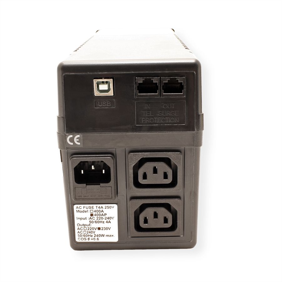 VALUE UPS, Line-Interactive, 400VA, USB Port