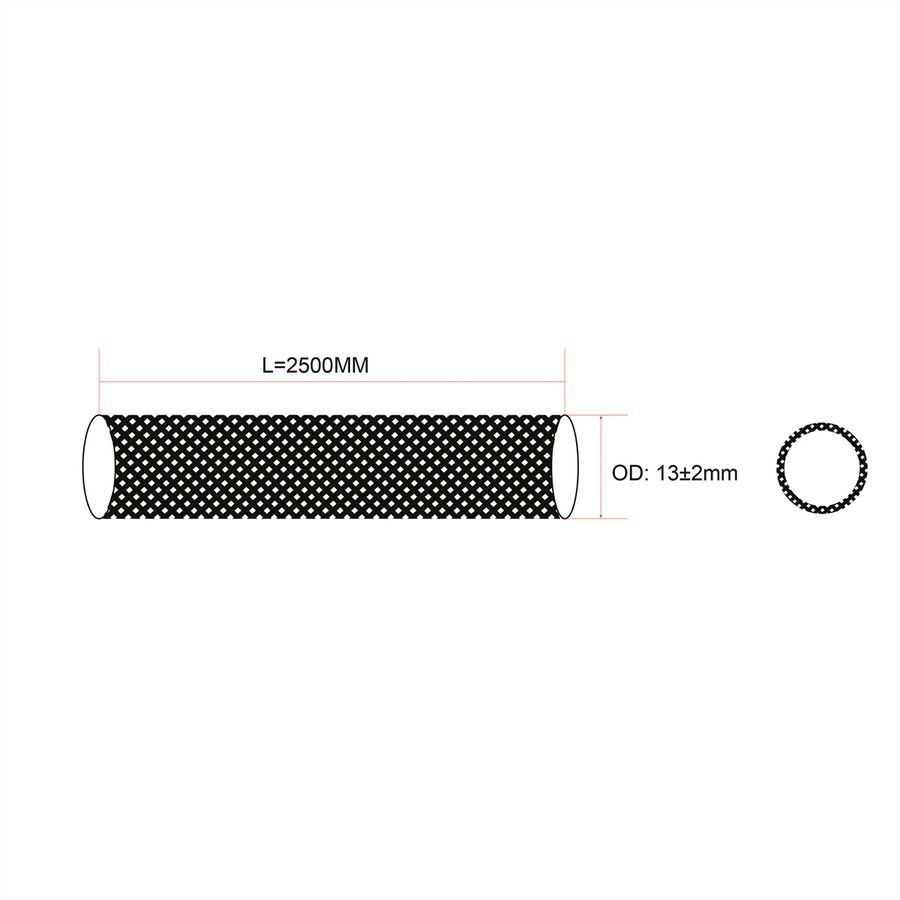 ROLINE PVC Cable Conduit, Self Closing, black, 2.5 m