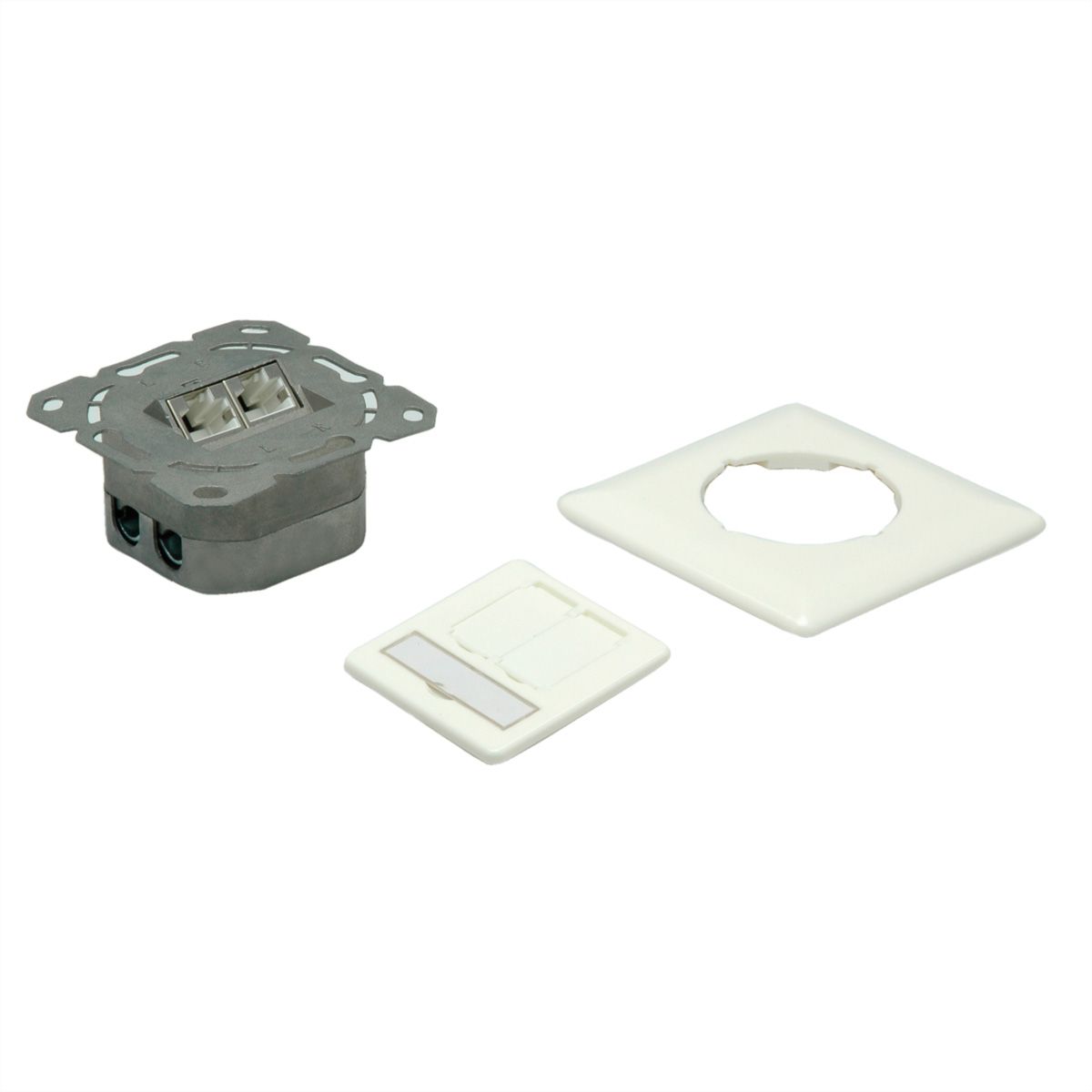 VALUE Cat.6A (Class EA) Flush Mount Wall Jack, STP, horizontal 