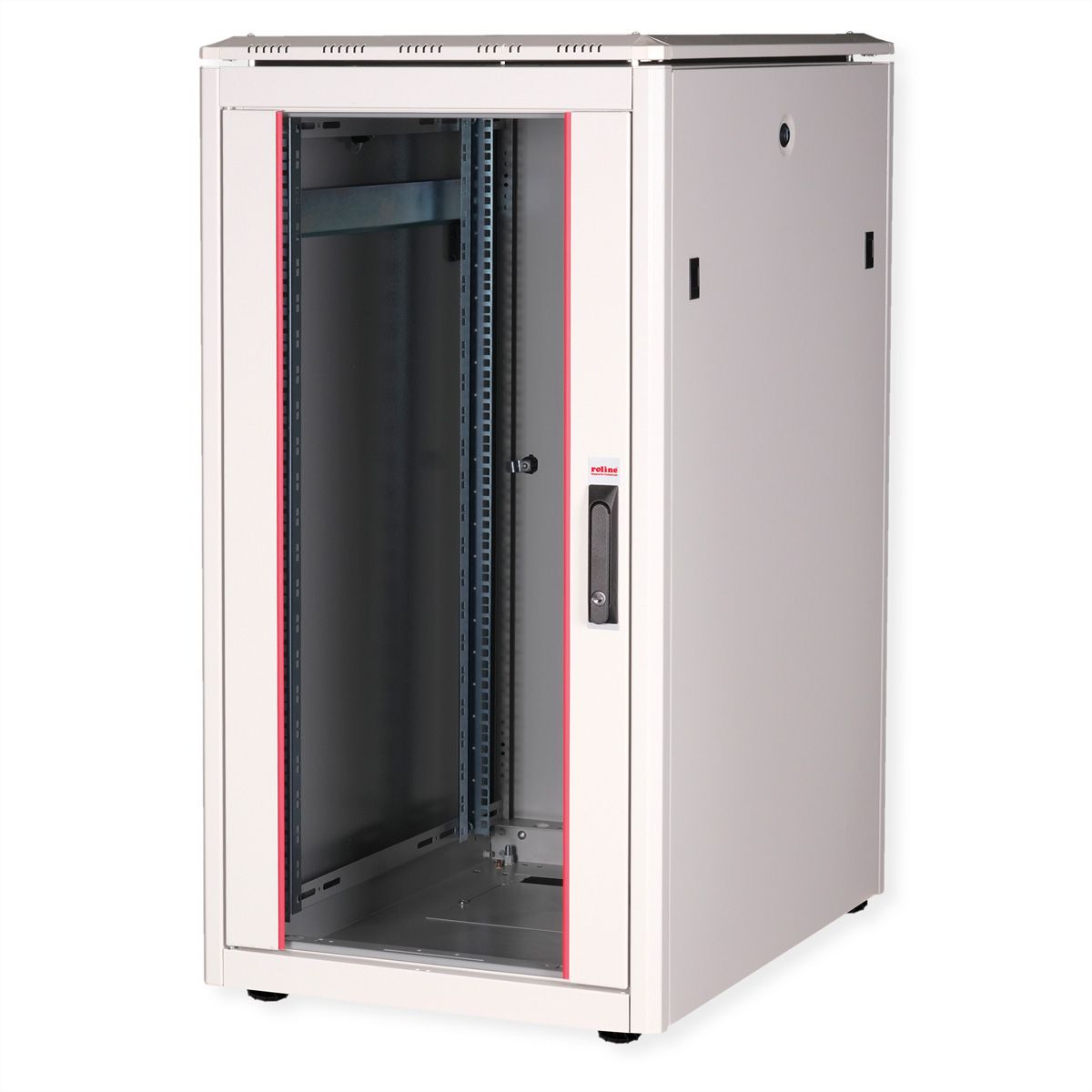 ROLINE 19-inch network cabinet Pro 22 U, 600x800 WxD glass door grey