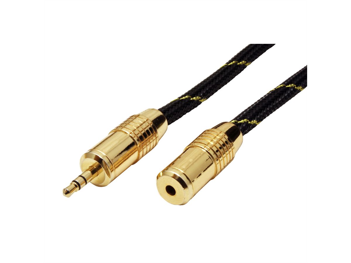 ROLINE GOLD 3.5mm Audio Extension Cable, M/F, 2.5 m