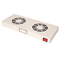 ROLINE 19" Fan unit with 2 fans, ON/OFF grey
