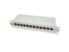 ROLINE Cat.6A (Class EA) 10-inch Patch Panel, 12 Ports, STP, grey