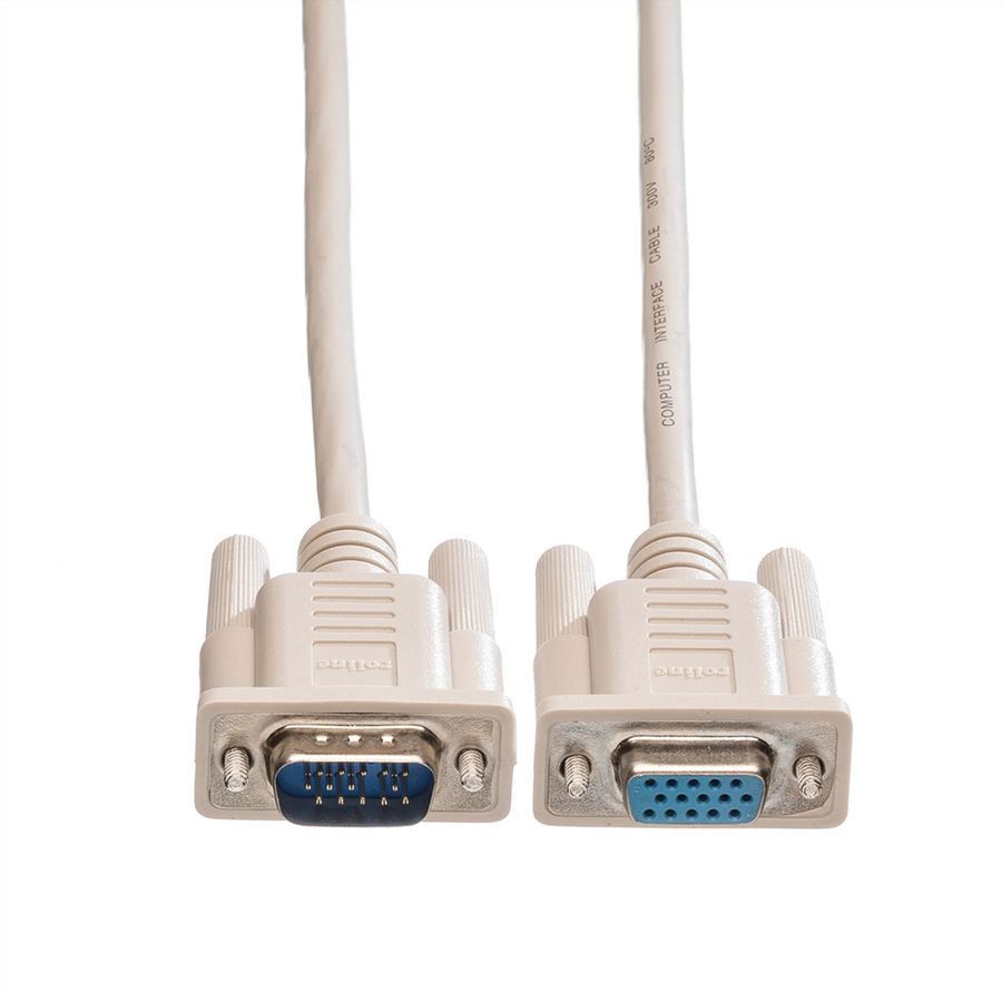 ROLINE VGA Cable, HD15, F/M, 1.8 m