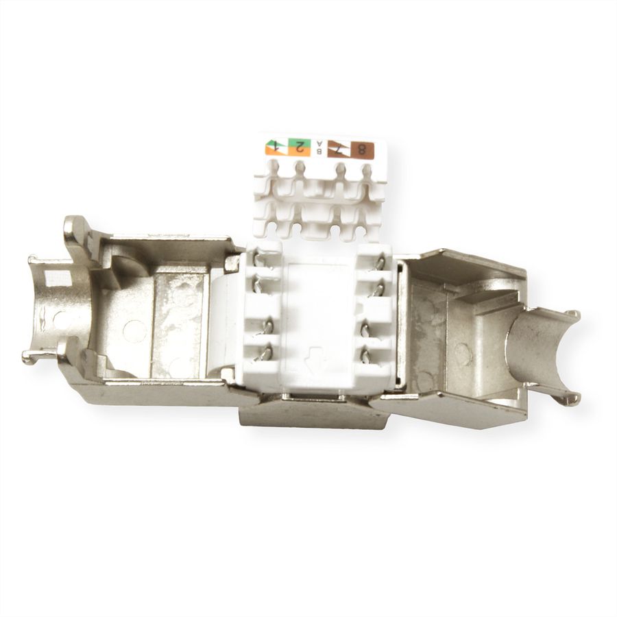 VALUE Keystone Jack, Cat.6A (Class EA), RJ-45, STP, tool-free, SLIM