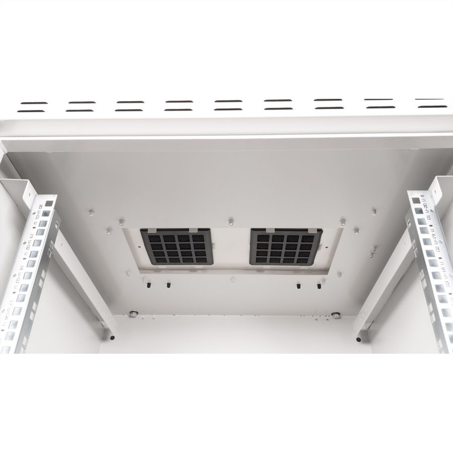 ROLINE 19-inch wall-mounted housing Pro 20 U, 600x600 WxD IP55 outdoor grey