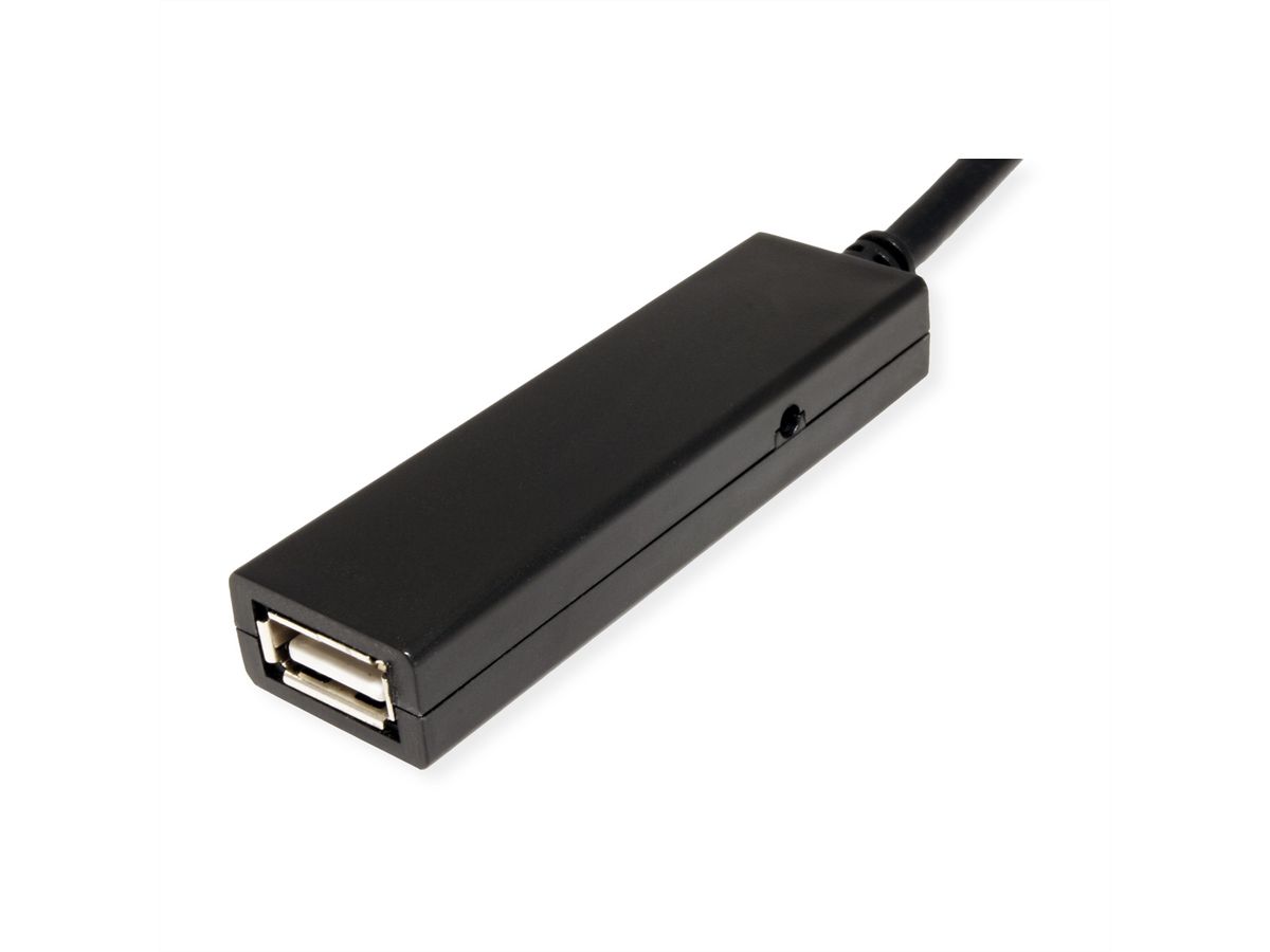 VALUE USB 2.0 Extension Cable, Active with Repeater, A - C, black, 20 m